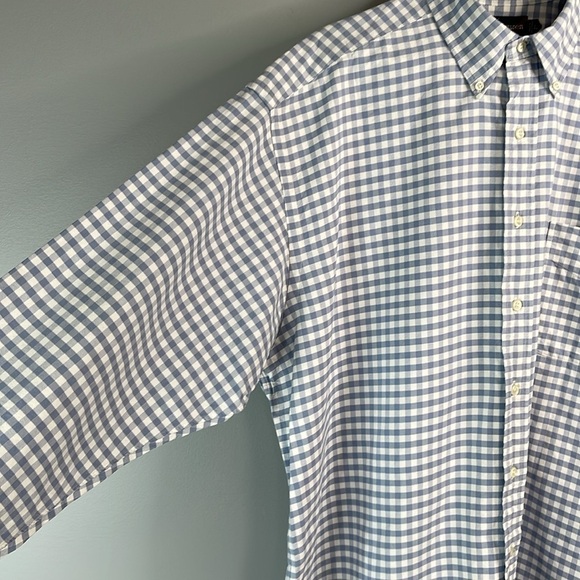 RALPH LAUREN Mens Vintage 90’s The Big Shirt Blue White Buffalo Plaid Oxford L - Picture 6 of 13